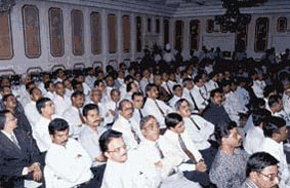 A section of the audience at the SEC Silver Jubilee Celebrations. 